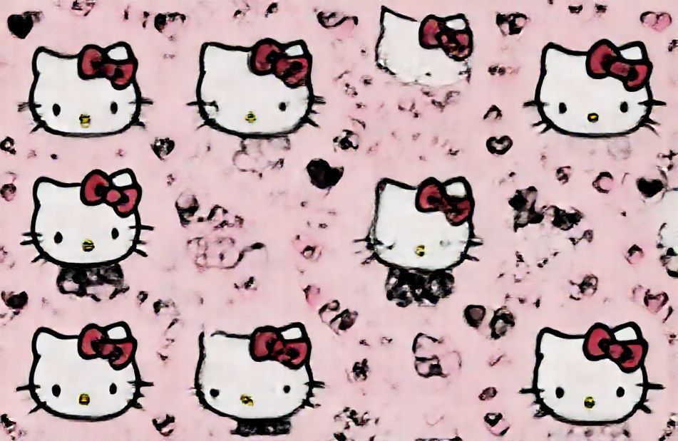 Hello Kitty Black And Pink Wallpaper