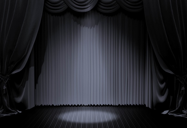 Material Black Curtain Stage Light Background