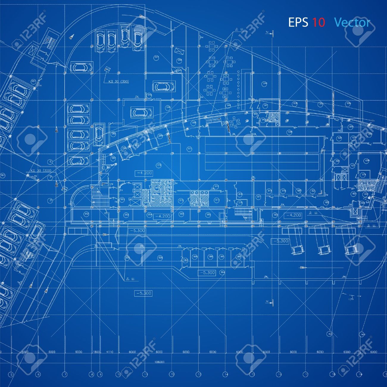 Urban Blueprint Vector Architectural Background Part Of