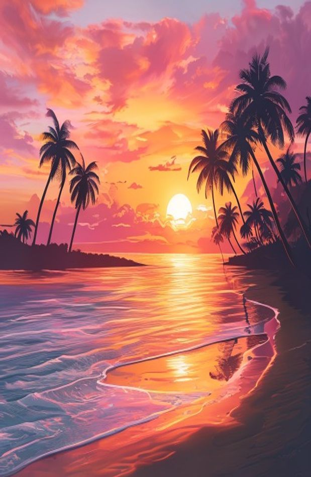 Sunset Beaches Wallpaper