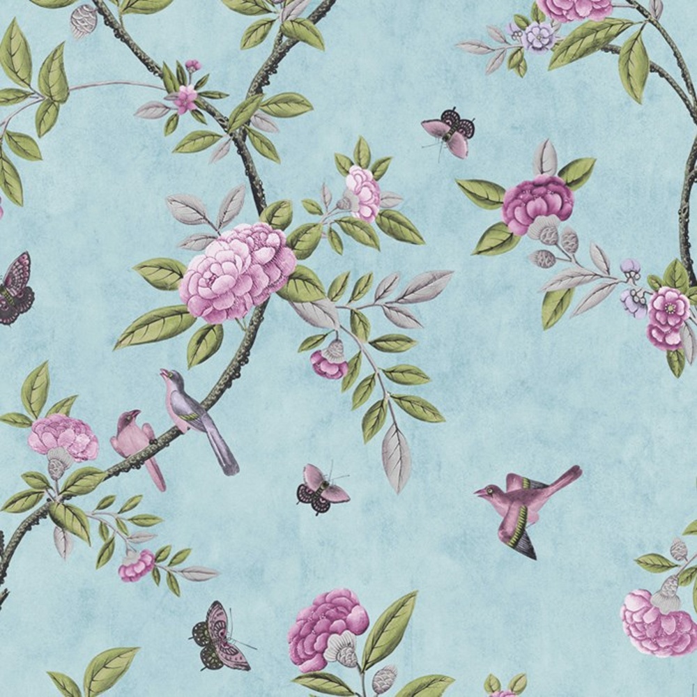 Wallpaper Graham Brown Chinoiserie Birds Butterfly Floral