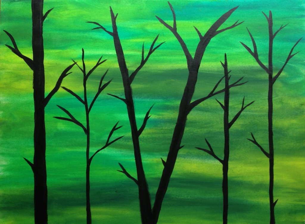 Birch tree silhouettes by sarahcaj on deviantART