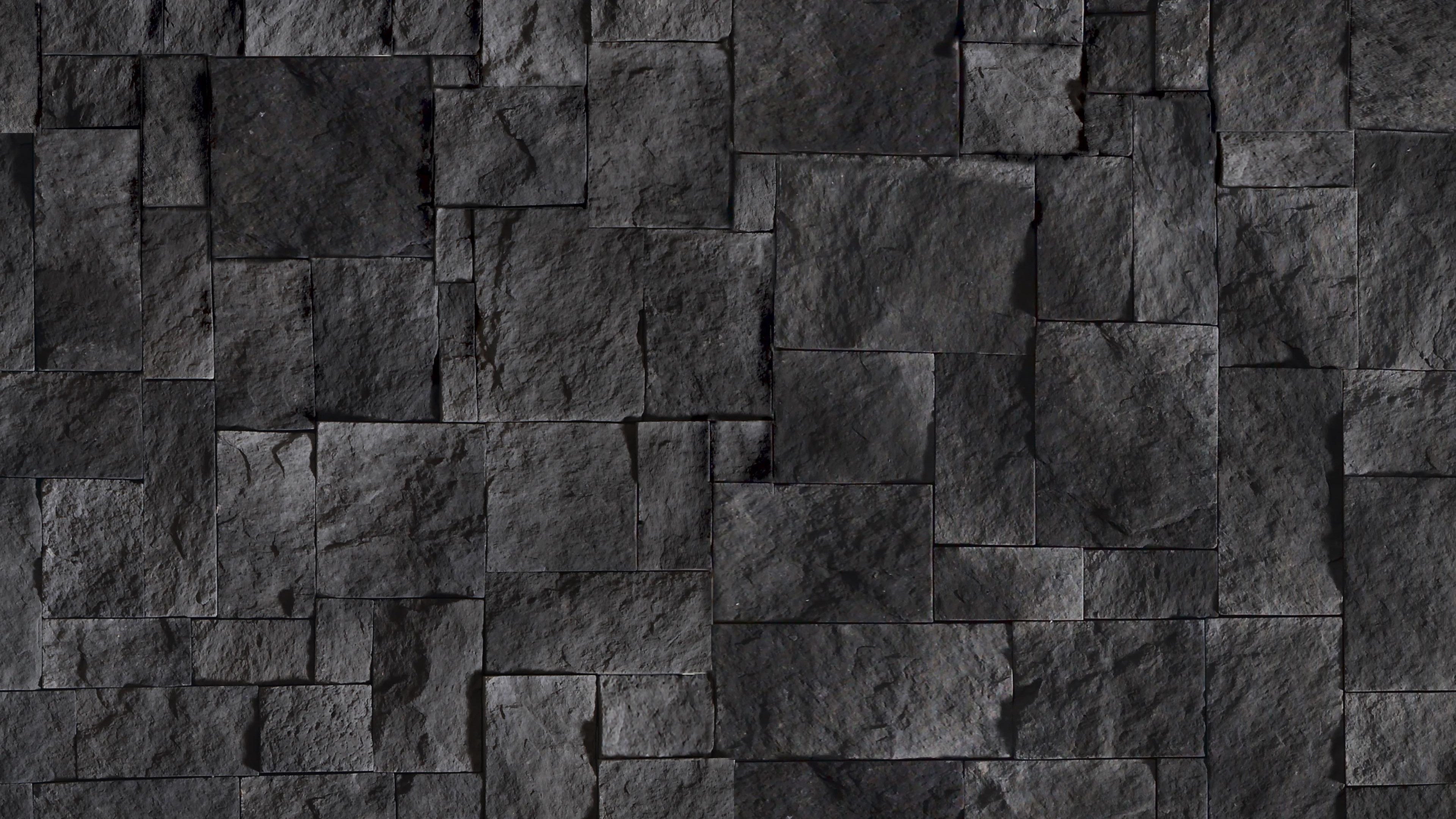 Black Brick Texture Wallpaper