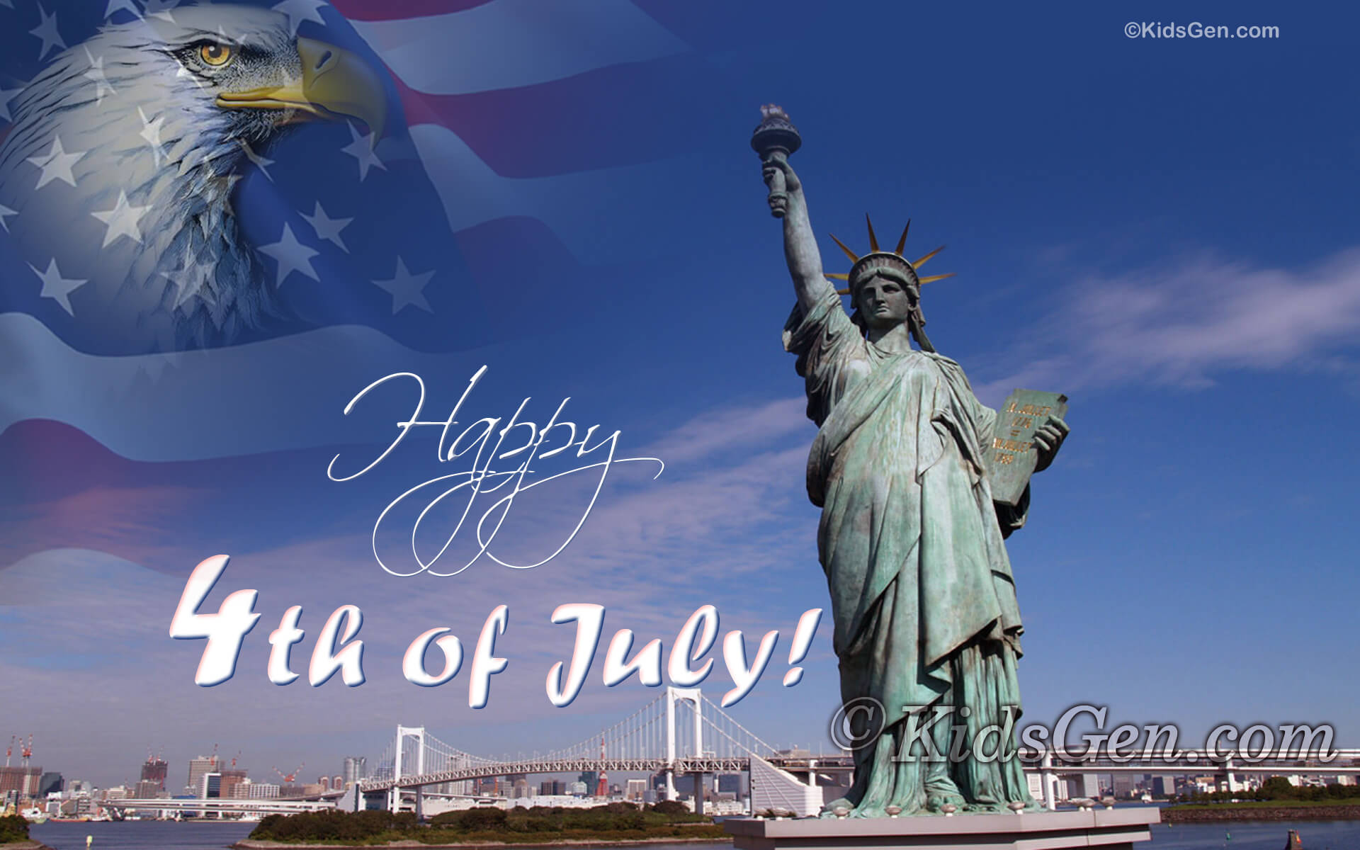 4th Of July Desktop Wallpaper Statue Liberty HD