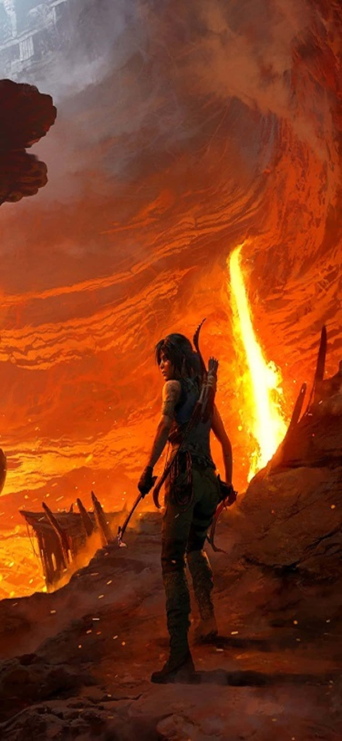 iPhone X Shadow Of The Tomb Raider Background Wallpaper