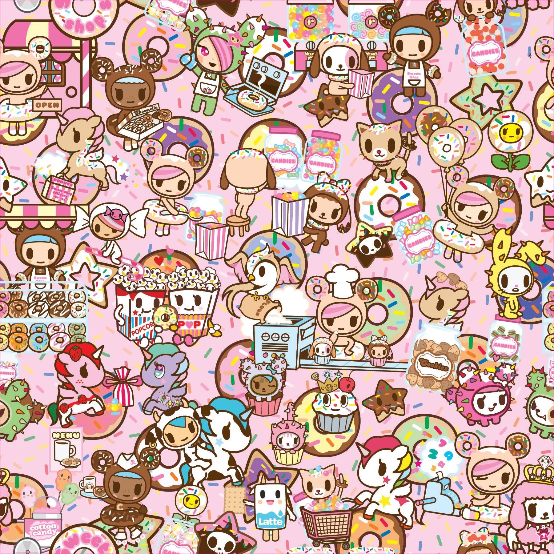 Donutella S Sweet Shop Tokidoki In Kawaii Wallpaper