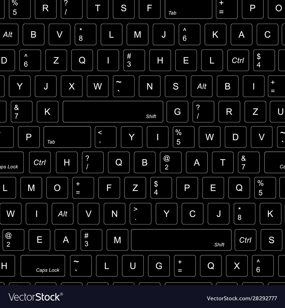 Puter Keyboard Background Seamless Abstract Vector Image