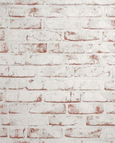 As Creation Distressed Brick Effect Red White Wallpaper