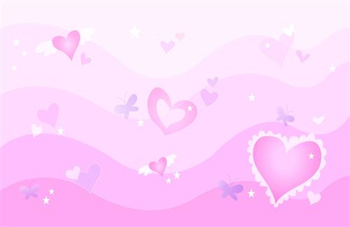 Pink Heart With Waves HD Wallpaper