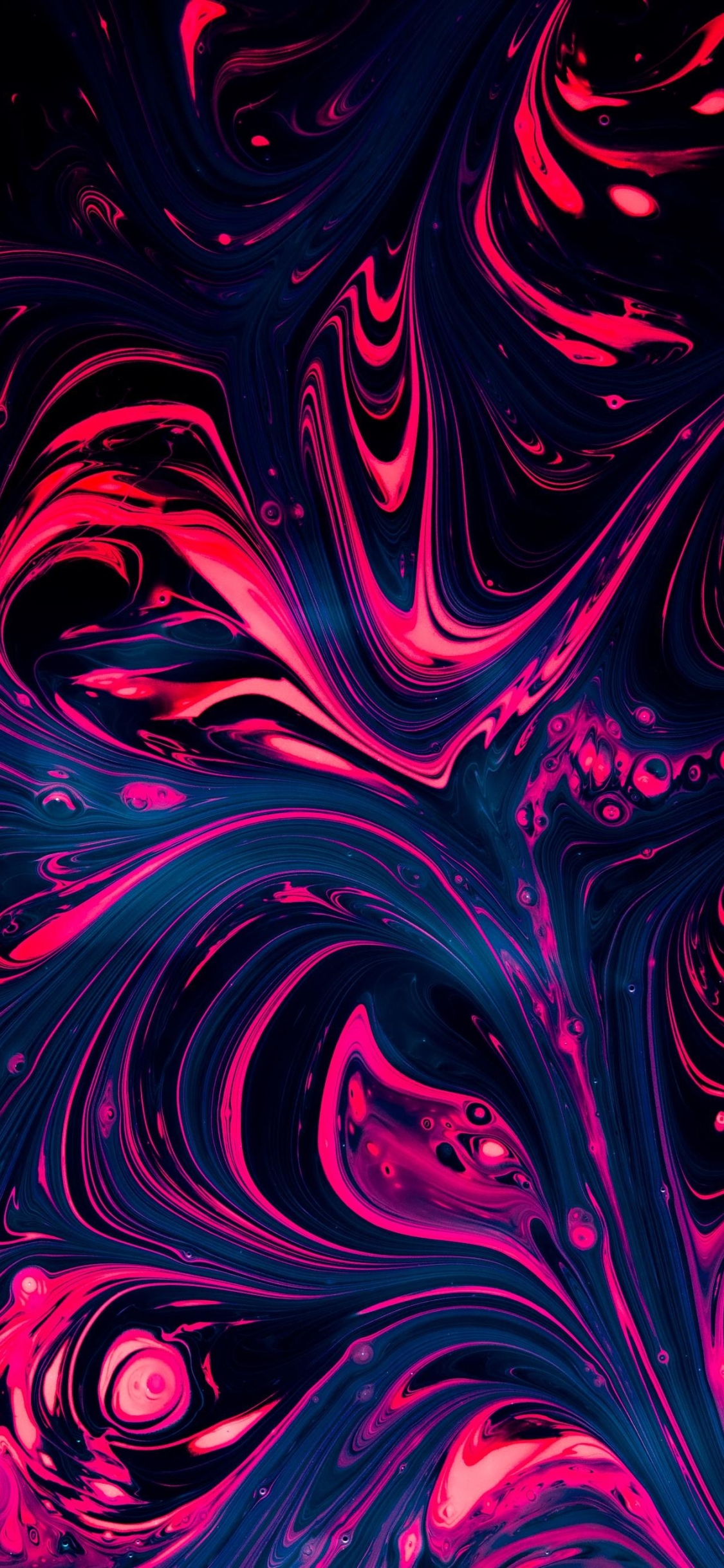 Abstract rose and dark swirls 4k mobile wallpaper