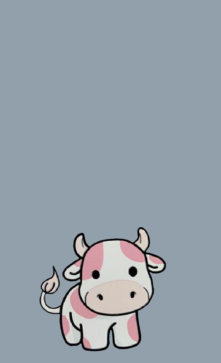 Cute Strawberry Cow Wallpaper Cartoon
