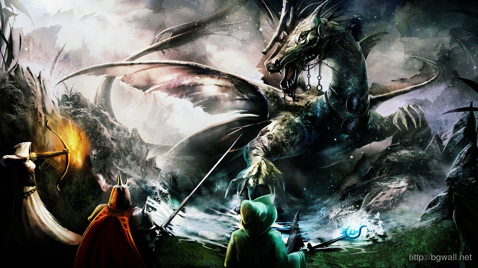 Trine Dragon Battle HD Games Wallpaper Widescreen