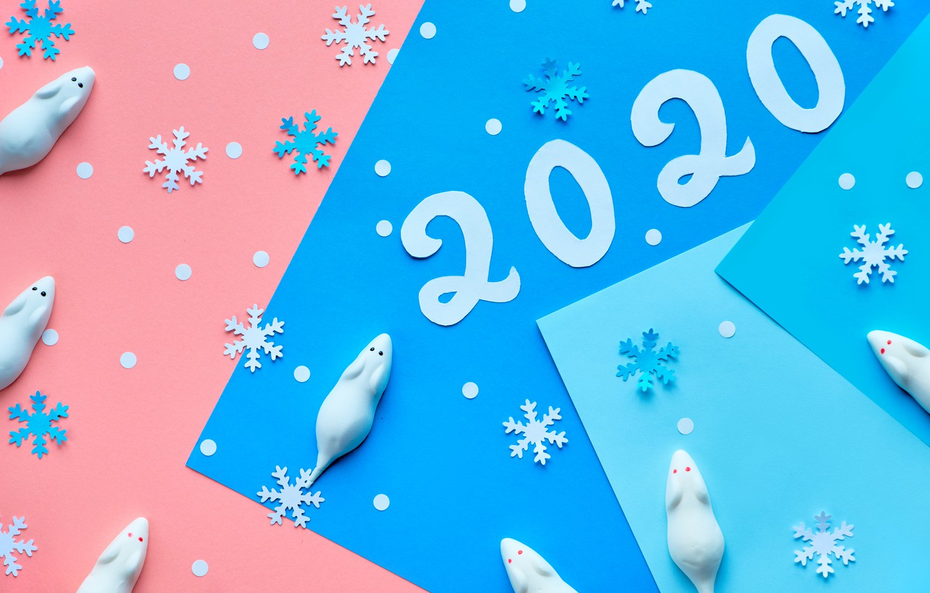 Wallpaper Snowflakes New Year Rat Image For Desktop