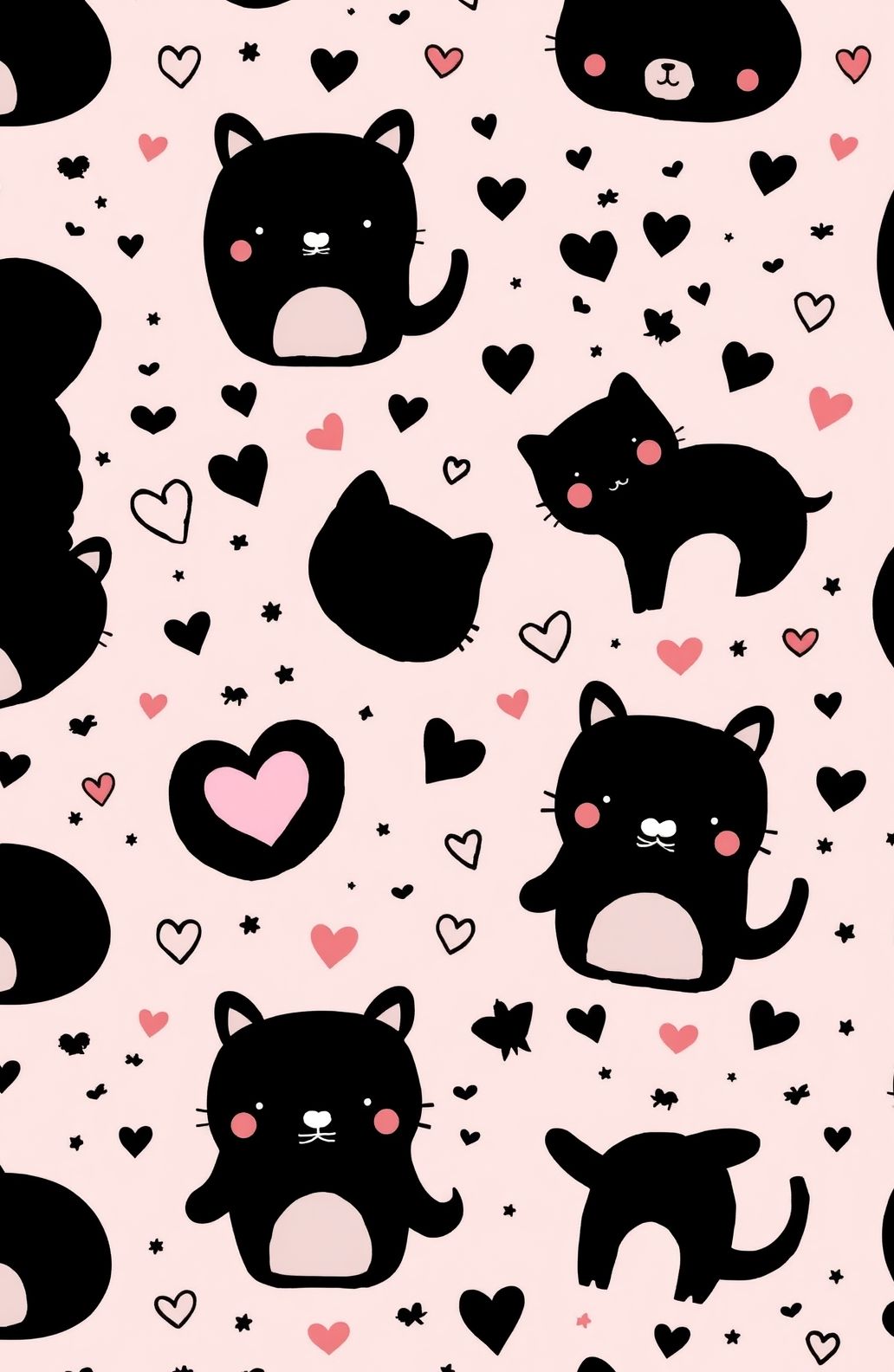 Cute Black And Pink Wallpaper