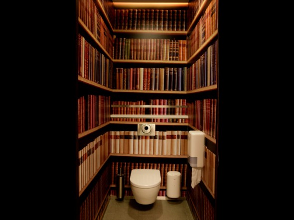 Bookshelf Wallpaper Gives An Instant Library Feel