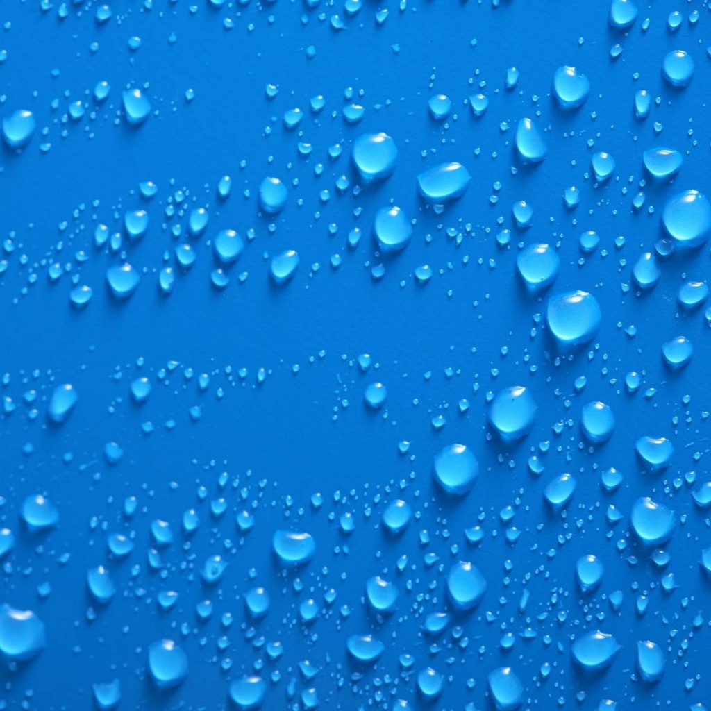 Wallpaper Drops Blue Background Surface iPad