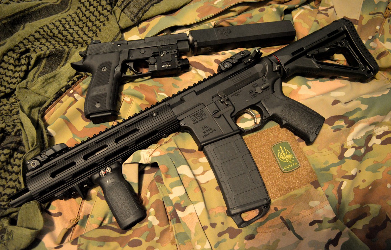Wallpaper Gun Weapons Muffler Carabiner Lwrc M6 Image For