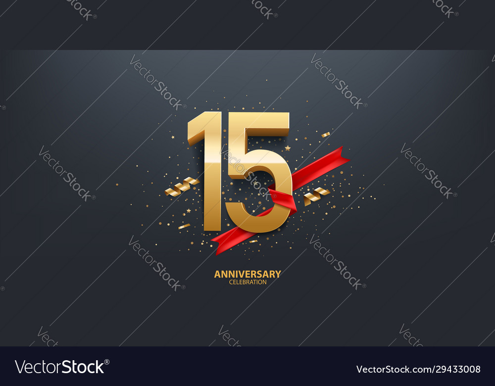 Free download 15th year anniversary background Royalty Free Vector