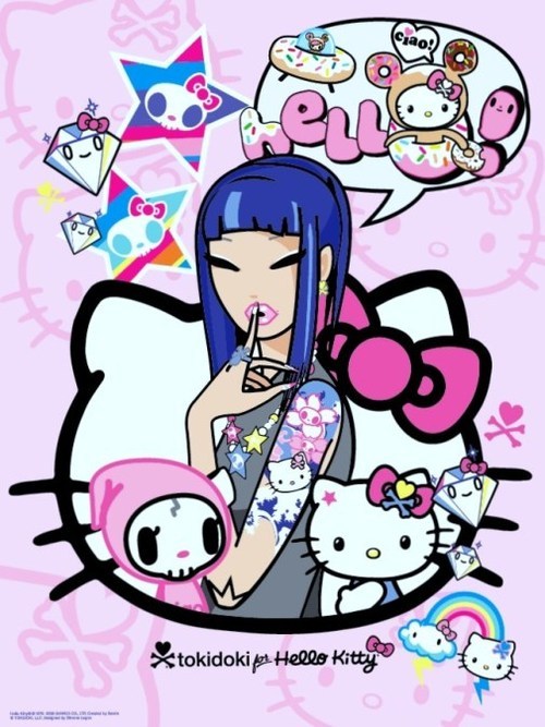 Hello Kitty Tokidoki Wallpaper   tokidoki love We Heart It 500x667
