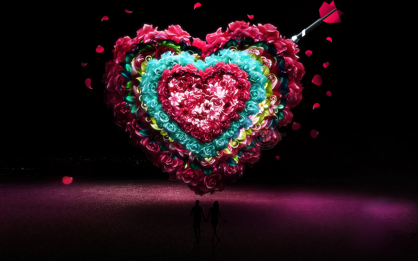 Beautiful Heart Filled Valentines Day HD Wallpaper