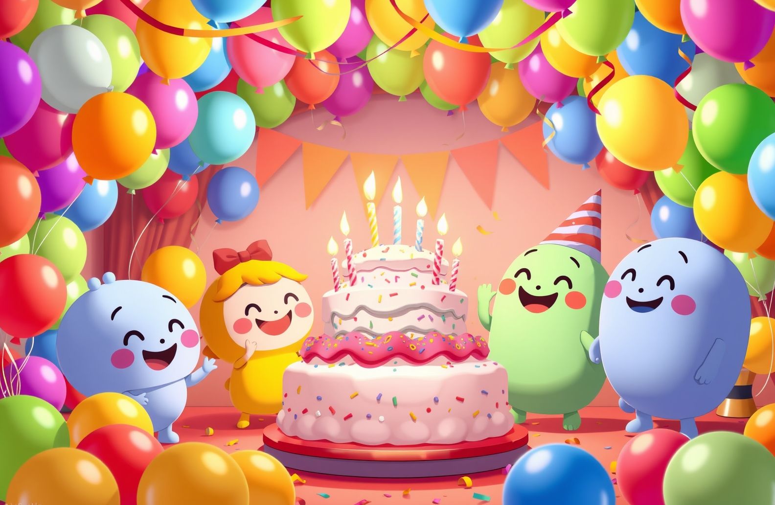 Cocomelon Happy BirtHDay Wallpaper