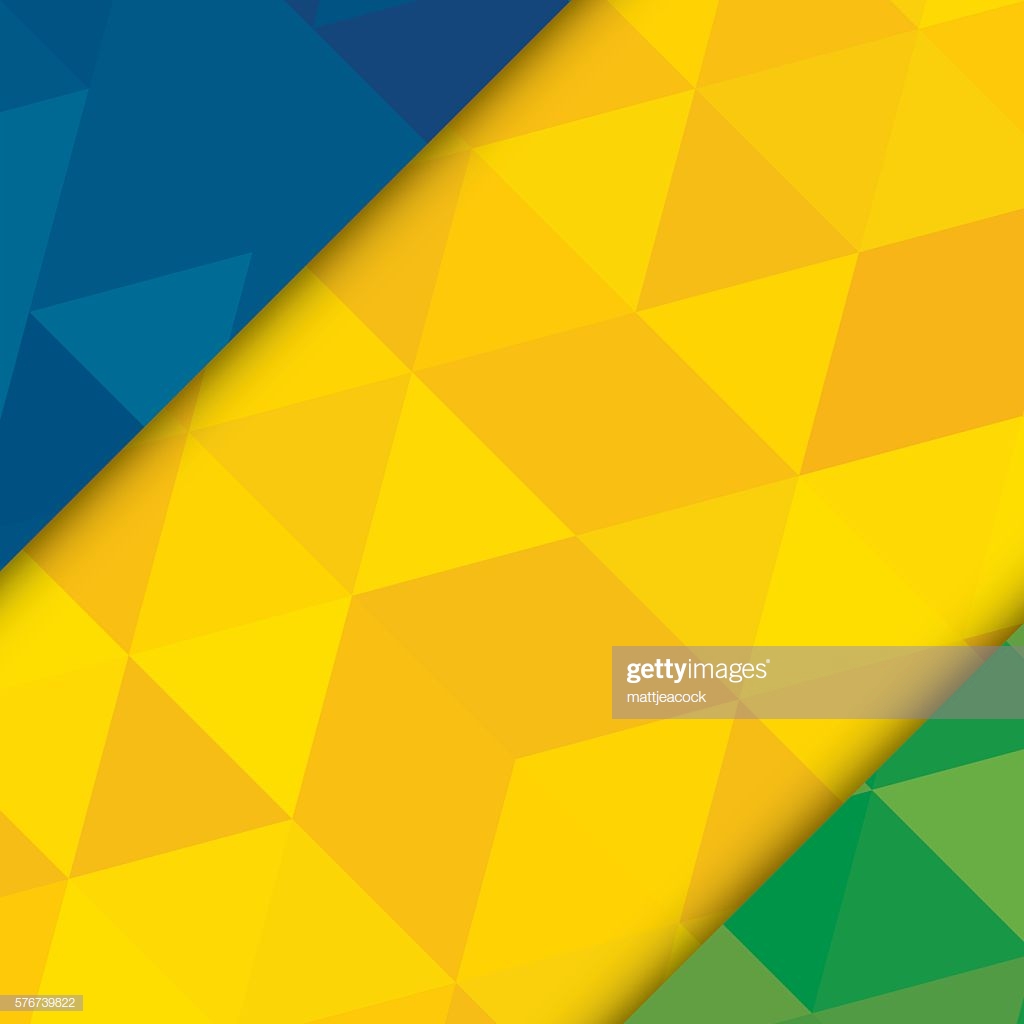 Brazil Flag Colours Abstract Background Stock Vector Getty Image