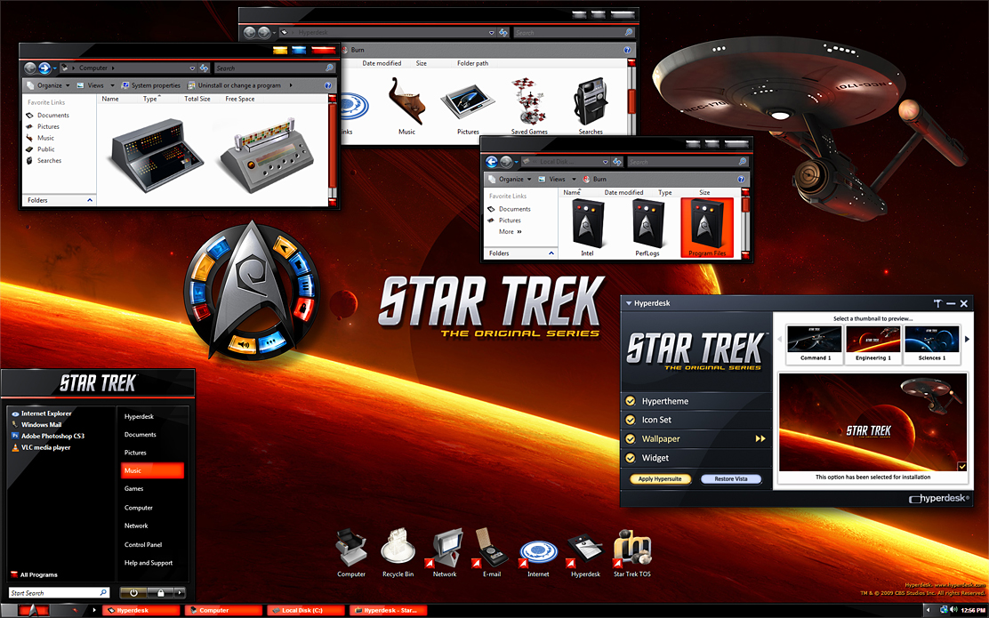 The Skins Factory Desktop Theme Star Trek Original Series