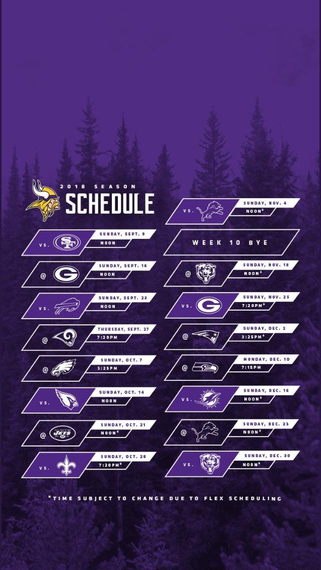 Schedule Wallpaper From The Vikings Minnesotavikings