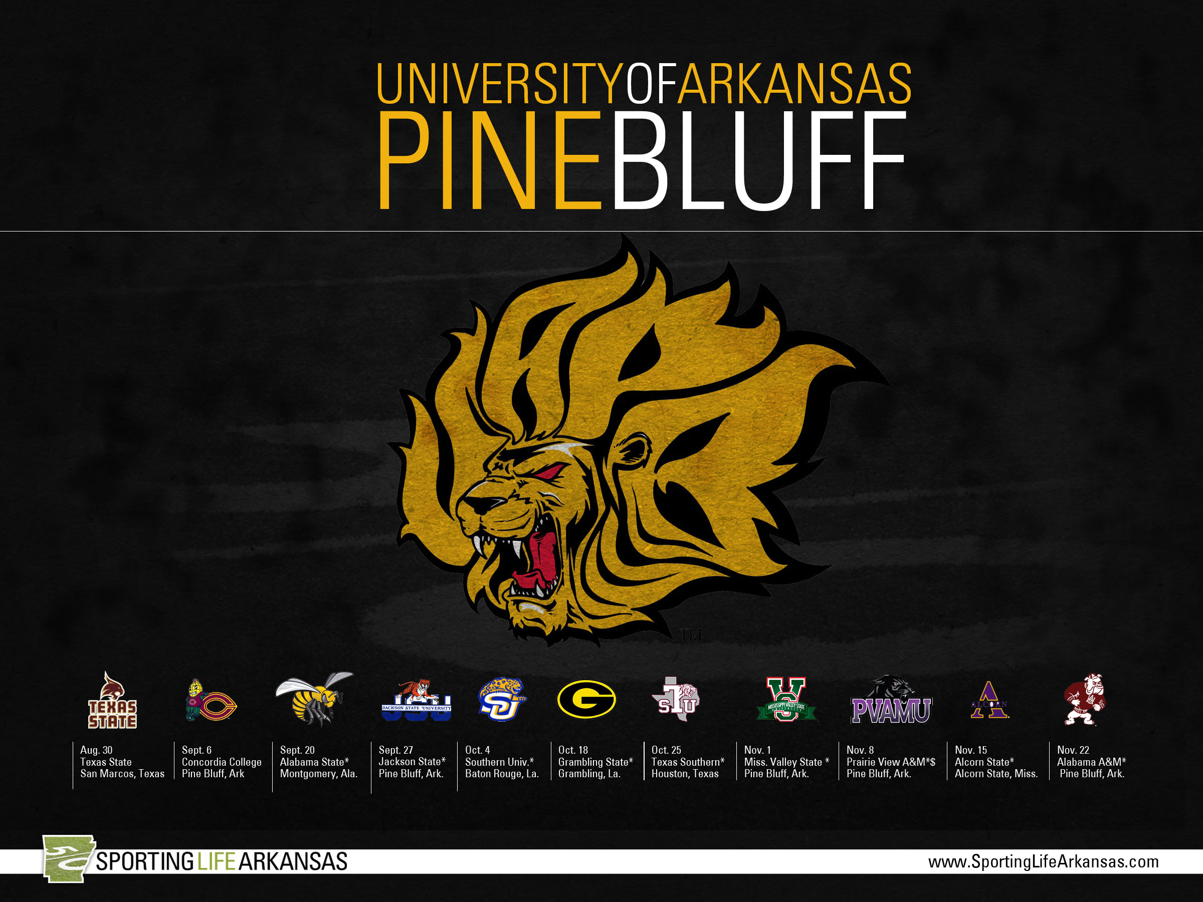 Here Is Your Uapb Golden Lions Football Schedule Wallpaper For
