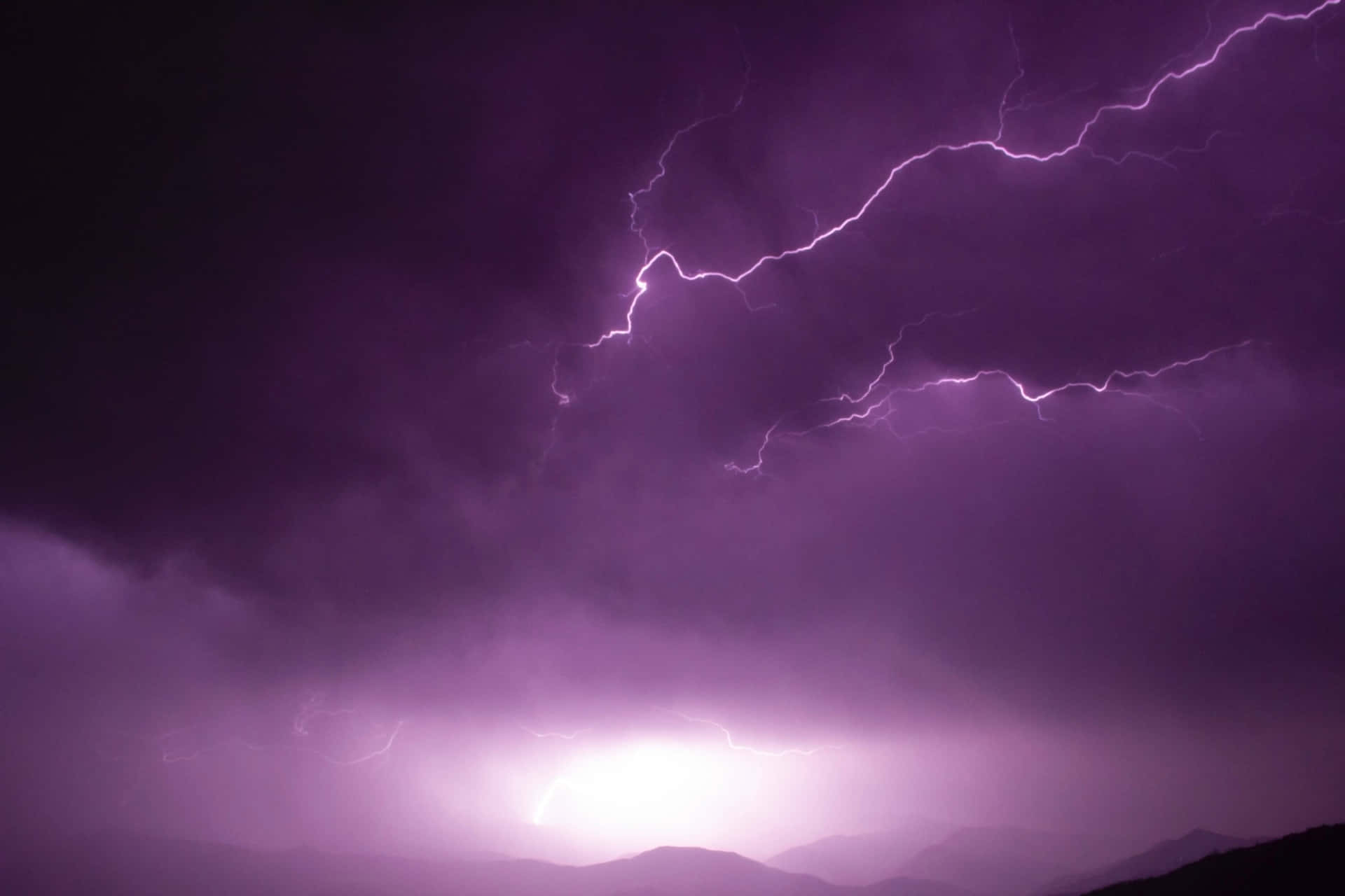Purple Lightning Wallpaper