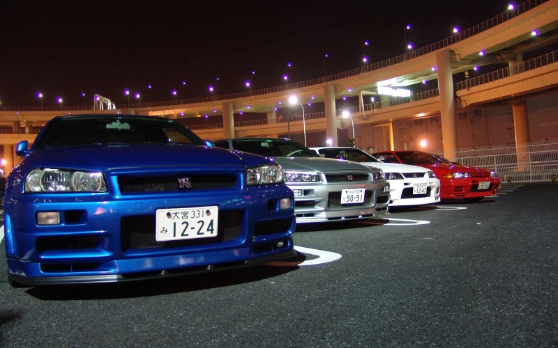 Nissan Skyline R32 R34 Gtr Blue Cars