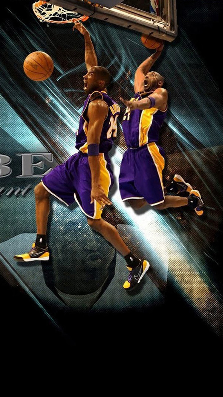 Kobe Bryant Dunk Handsome iPhone Wallpaper HD For