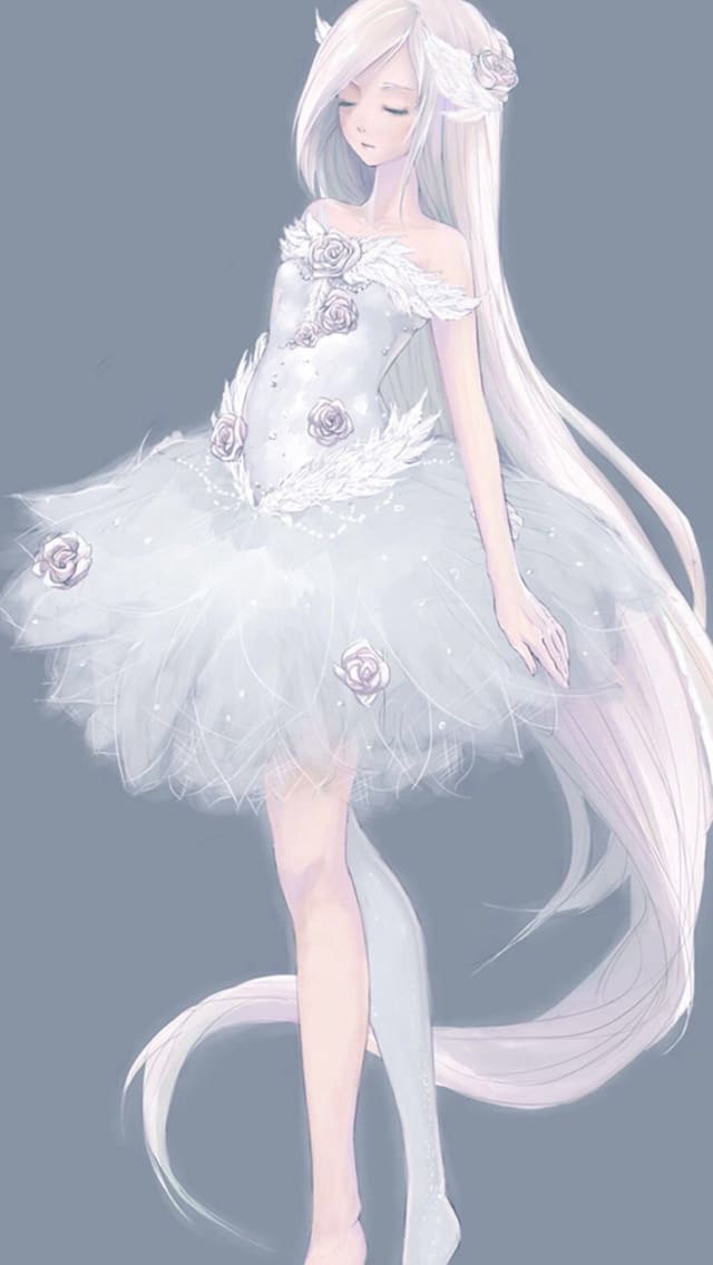 Anime Dreamy Cartoon Fairy Girl iPhone Wallpaper Pro