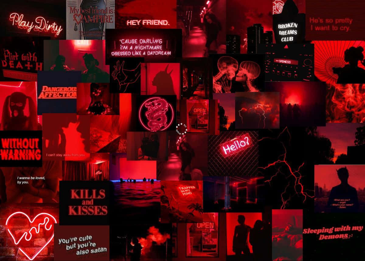 Red Aesthetic Laptop Wallpaper