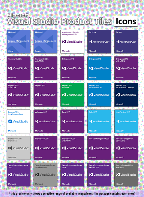Microsoft Visual Studio Product Tiles By Mtb Dab