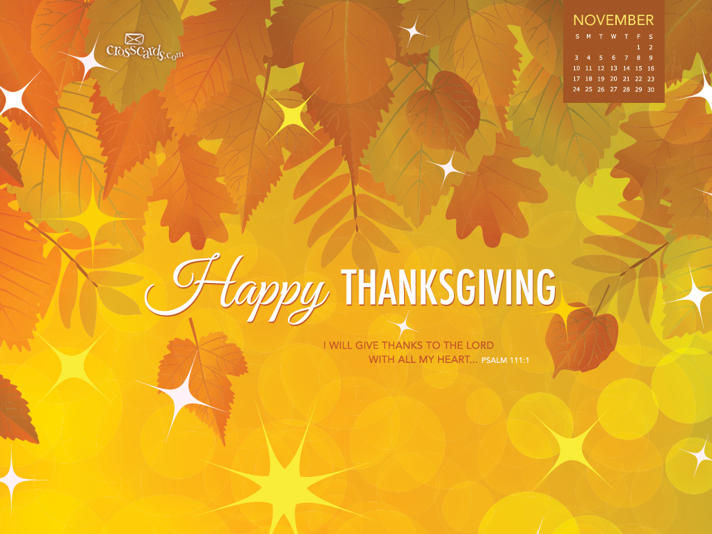Nov Thanksgiving Desktop Calendar November Wallpaper