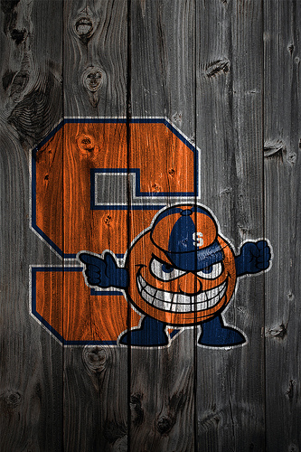 Syracuse Orange Wood iPhone Background Photo Sharing