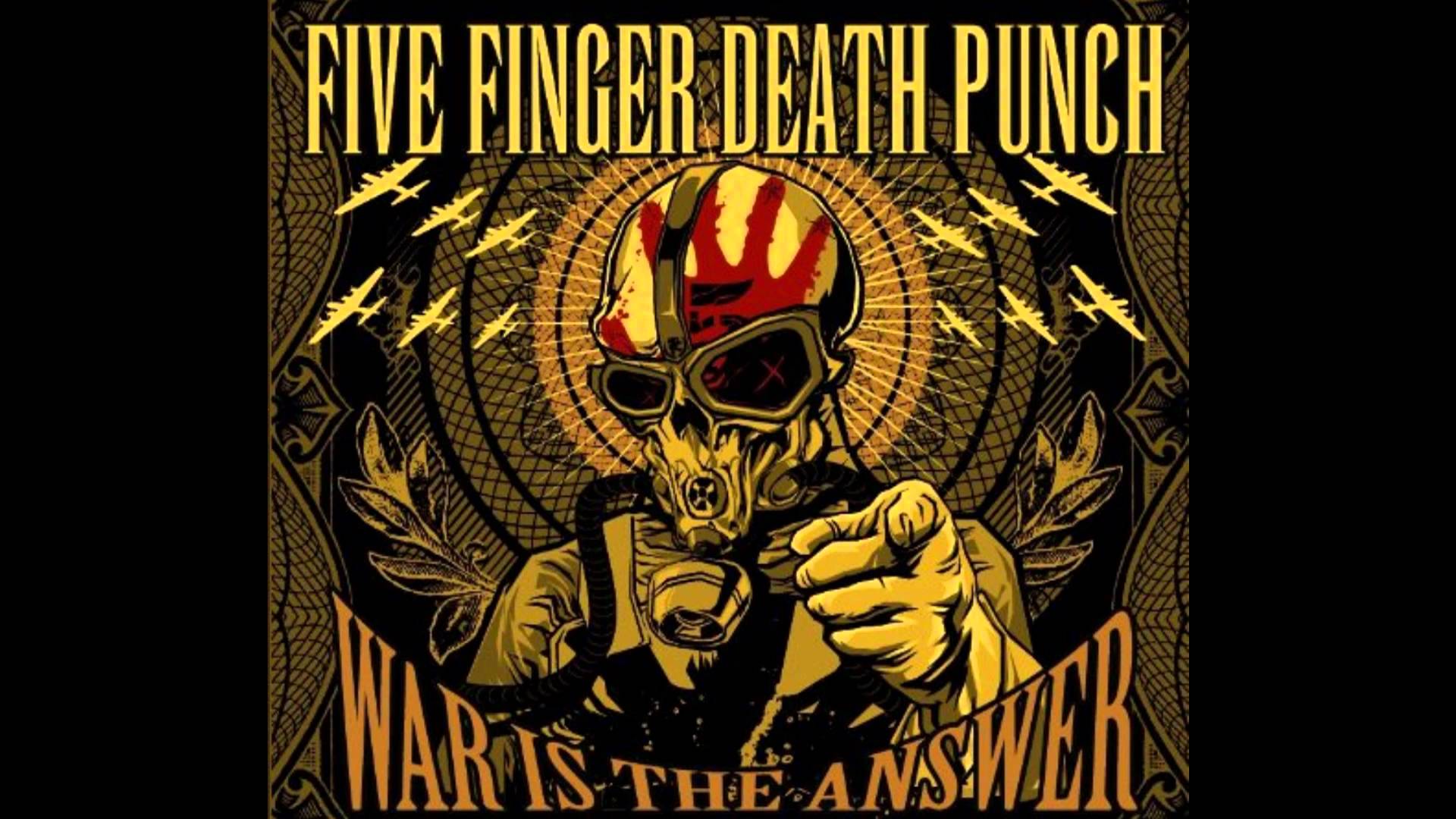 Red and yellow biting gray knuckle wallpaper 5 Finger Death Punch skull  simple background digital art HD wallpaper  Wallpaper Flare
