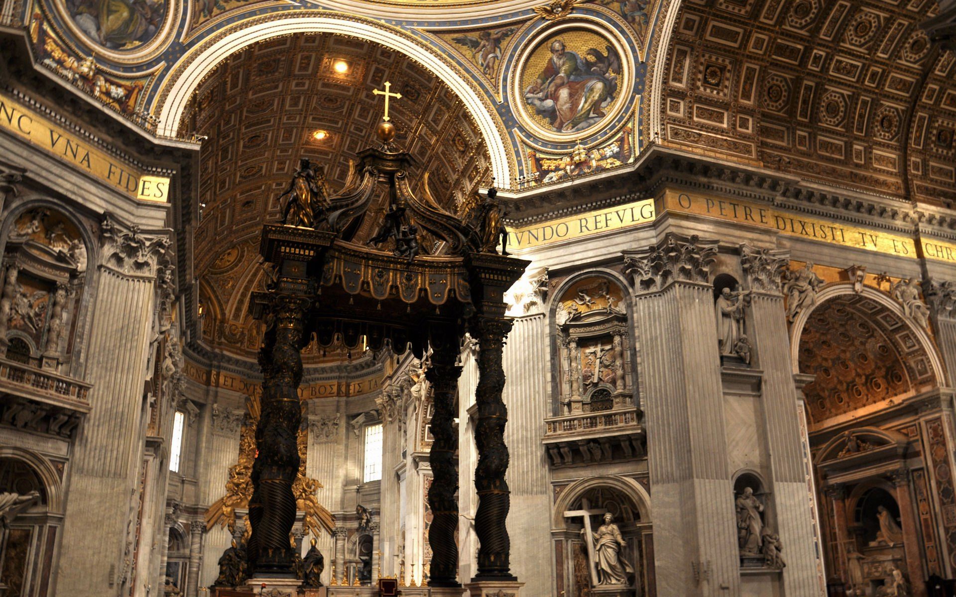 Inside Of St Peter S Basilica Wallpaper Peters