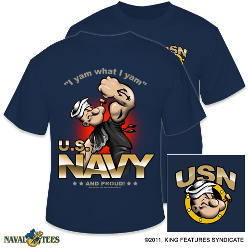 Clearance Us Navy Popeye Proud T Shirt