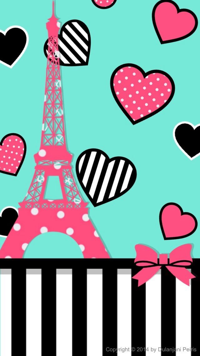 Romantic Seamless Eiffel Tower Paris Background Stock Vector - Illustration  of graphic, pattern: 101049080