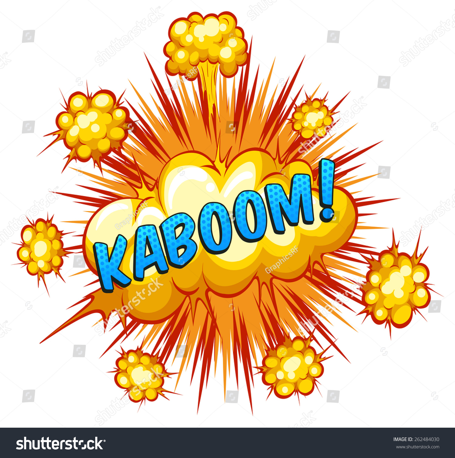 Word Kaboom Explosion Background Stock Vector Royalty