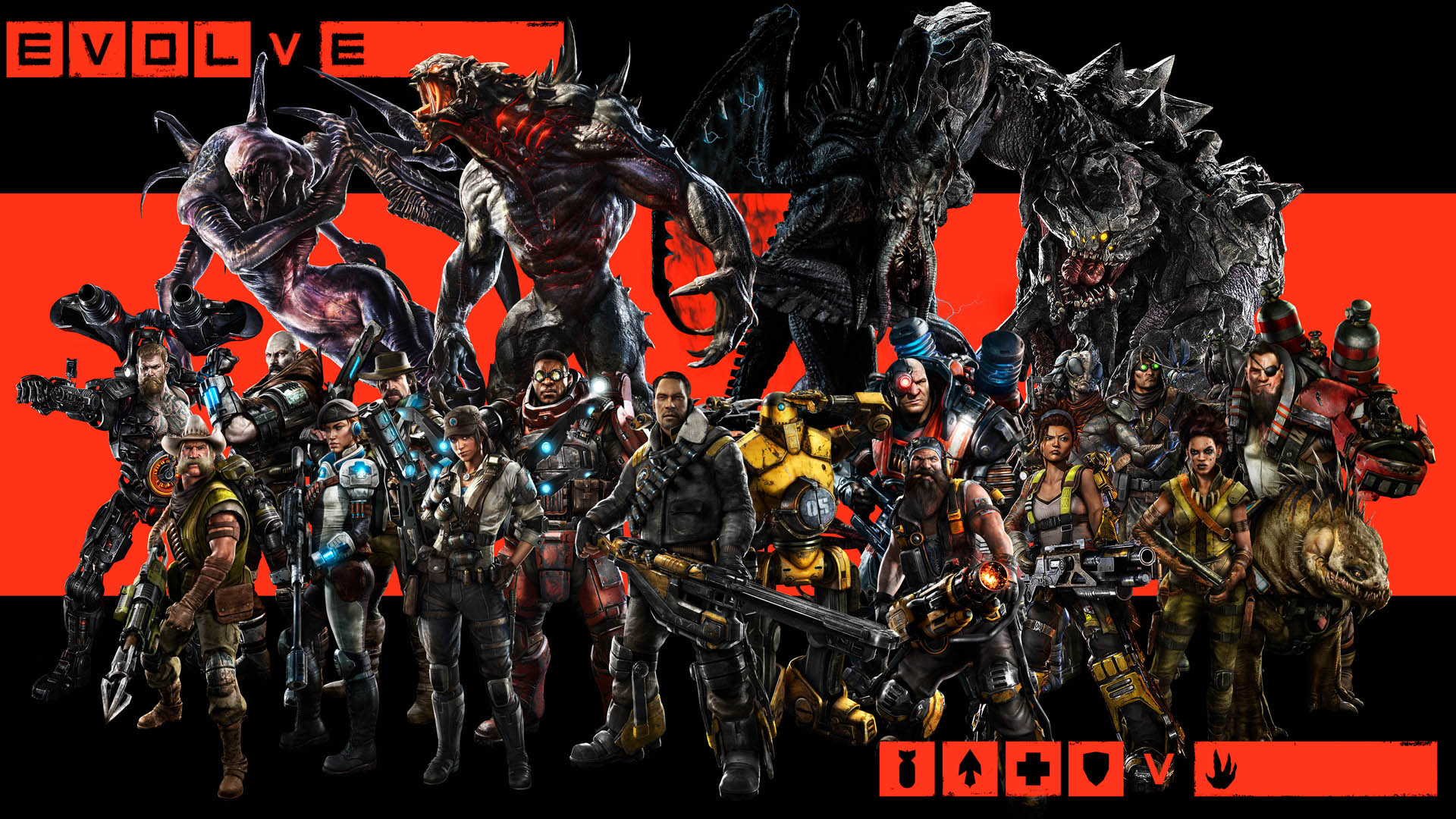 Evolve All Characters Full HD Wallpaper On