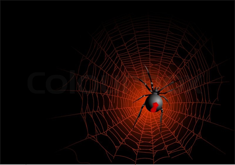 Stock Vektor Von Halloween Spider Web Background