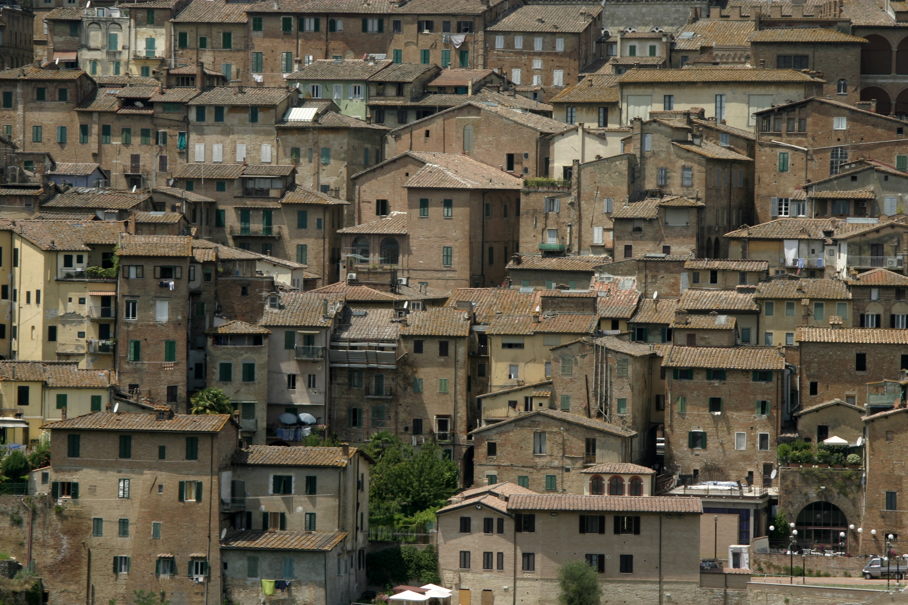 Town Houses In Siena Italy Wallpaper And Image