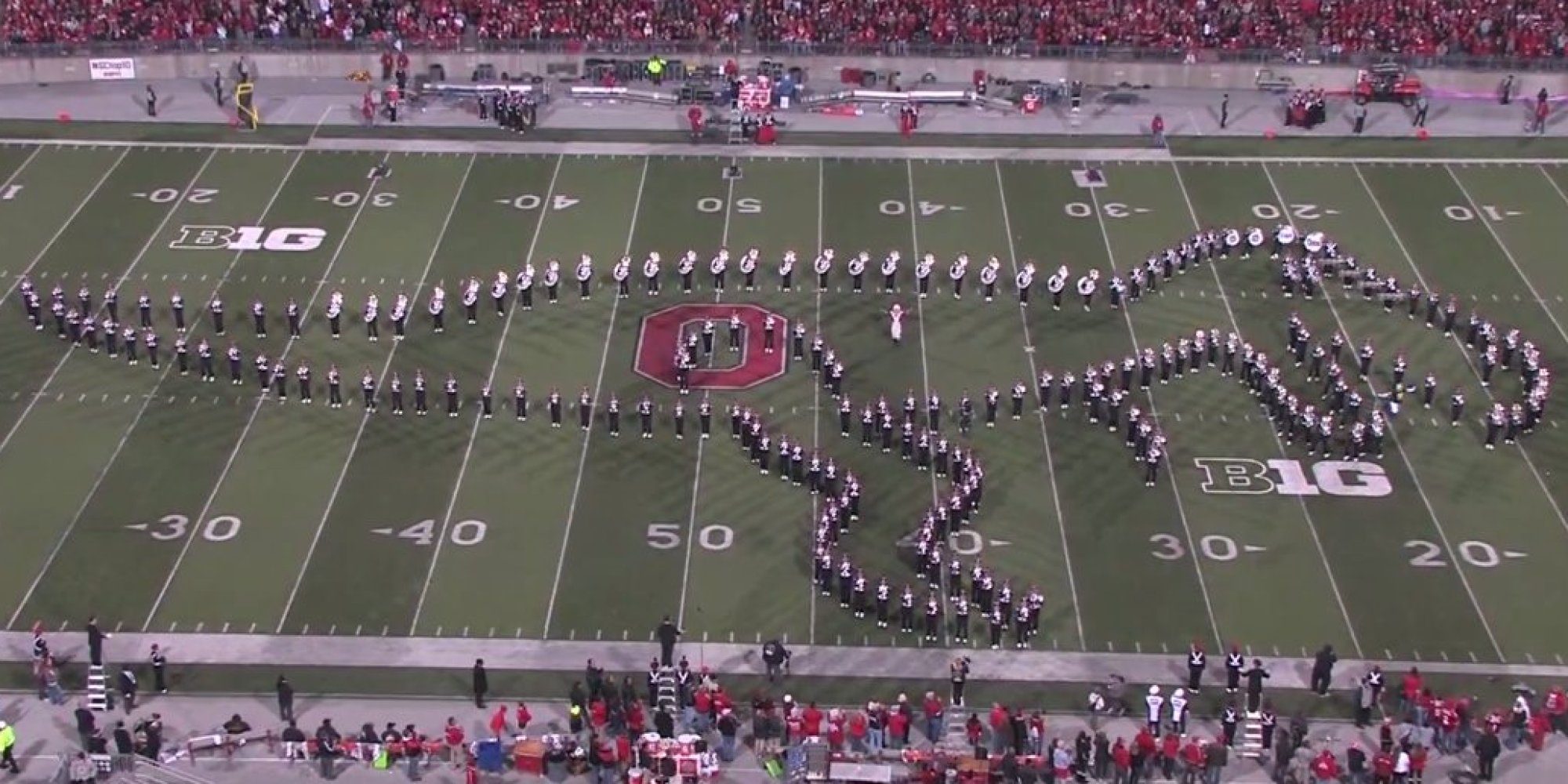 Ohio State University S Marching Band Pays Homage To Hollywood