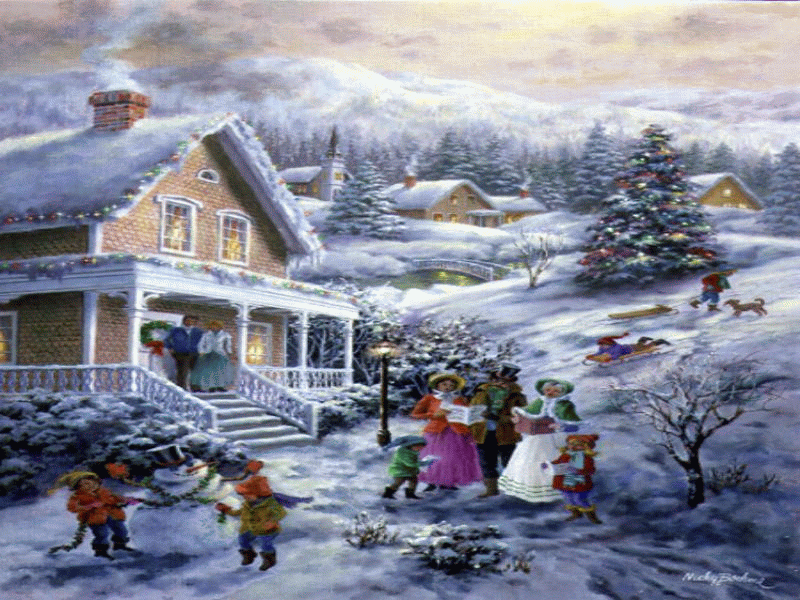 Free Christmas and winter holiday desktop wallpaper