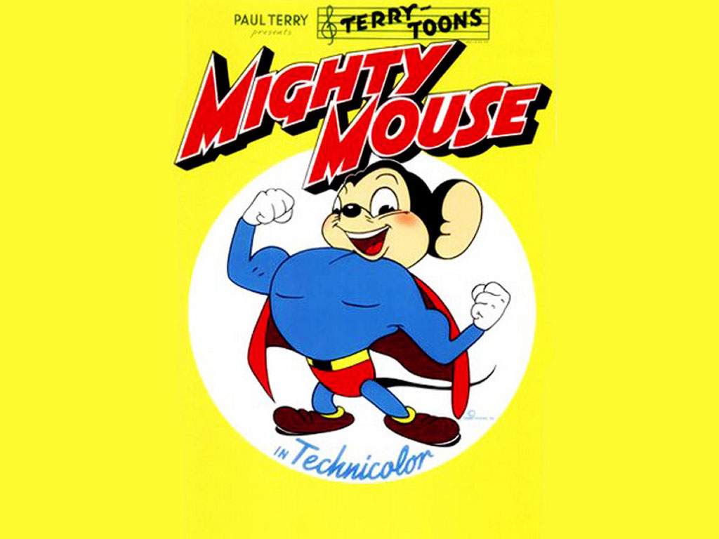 Cartoons Wallpaper Mighty Mouse Yellow