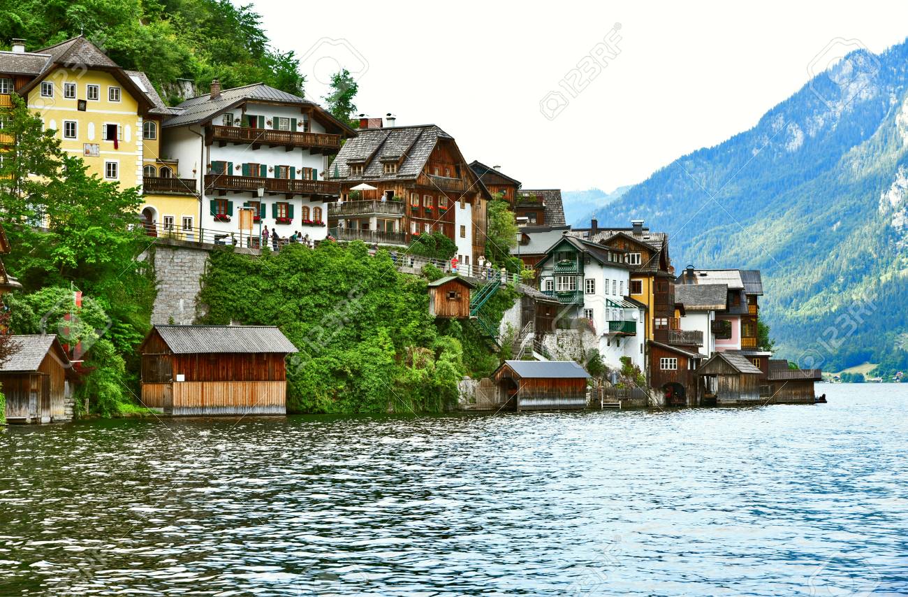 Hallstatt Austria For Wallpaper Stock Photo Picture And Royalty