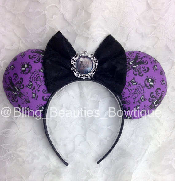 Disney Inspired Haunted Mansion Ears Minnie Mouse Headband